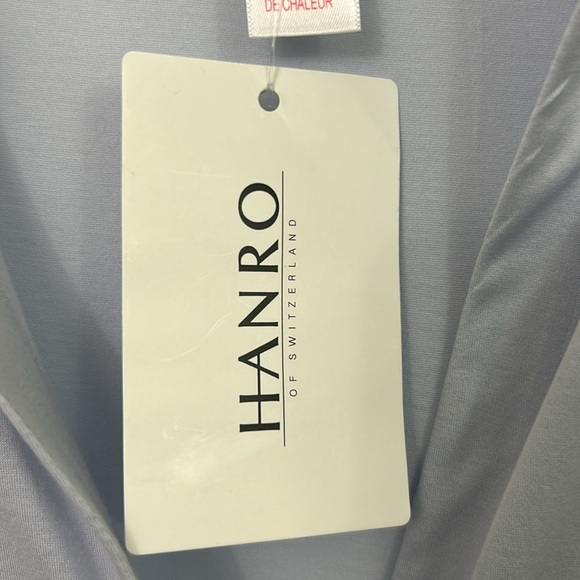 NWT Hanro Cotton Deluxe Tank Sleep Shirt Light Blue Womens Large - Picture 6 of 7